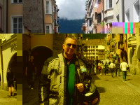 Innsbruck. Das &quot;Goldene Dachl&quot; leuchtet.