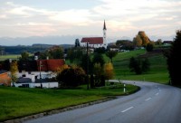 Alpen-Panorama am Foehn-Tag im Oktober 2012 (Foto aufgenommen bei Oberbergham / Haag in Obb.)