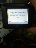 Ext. Stromversorgung trennen...